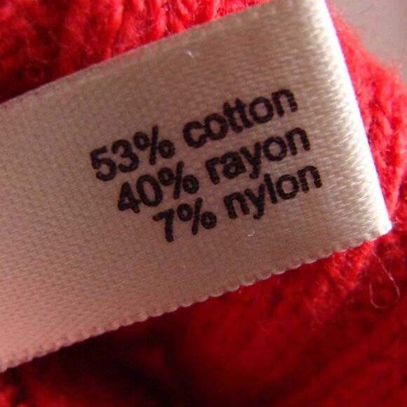 THE LIMITED Bright Red Long Sleeve RIB Knit COWL Neck Sweater Sz SMALL - Picture 5 of 6